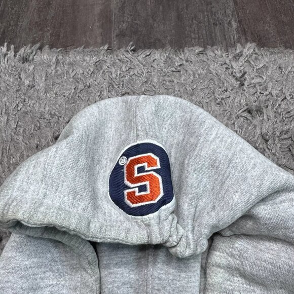Vintage Syracuse Hoodie Mens XL Gray Pullover Long Sleeve Embroidered Logo - Picture 3 of 14